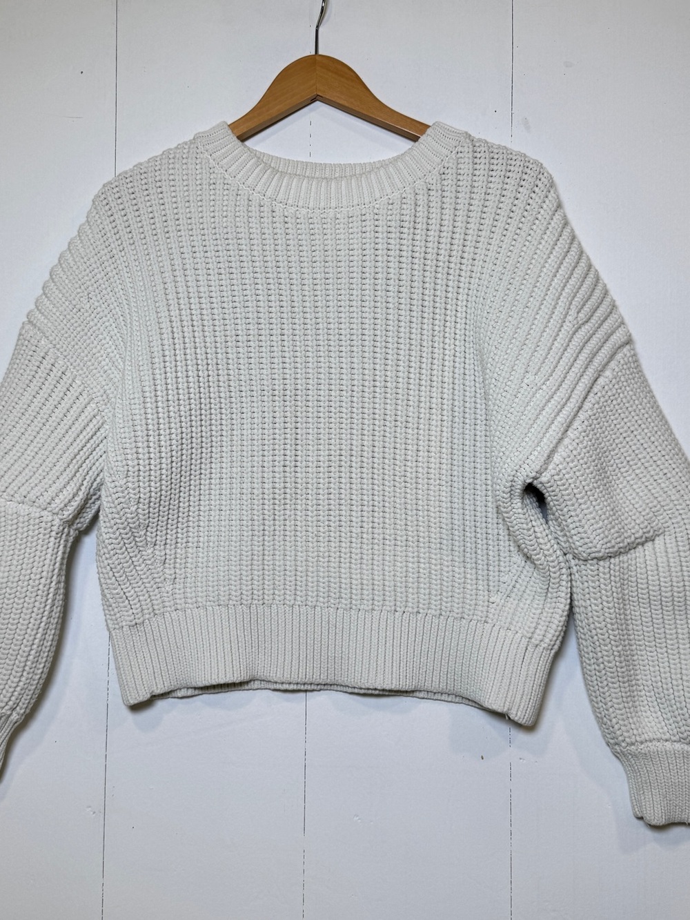 Banana Republic Cream Chunky Crewneck Sweater